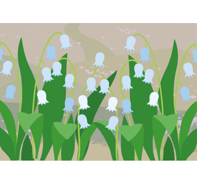 Flower mural delicate flower blooms - TenStickers