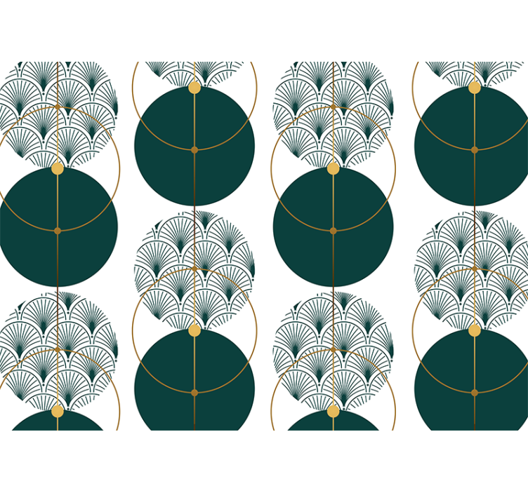 Texture wall mural geometric fan patterns - TenStickers