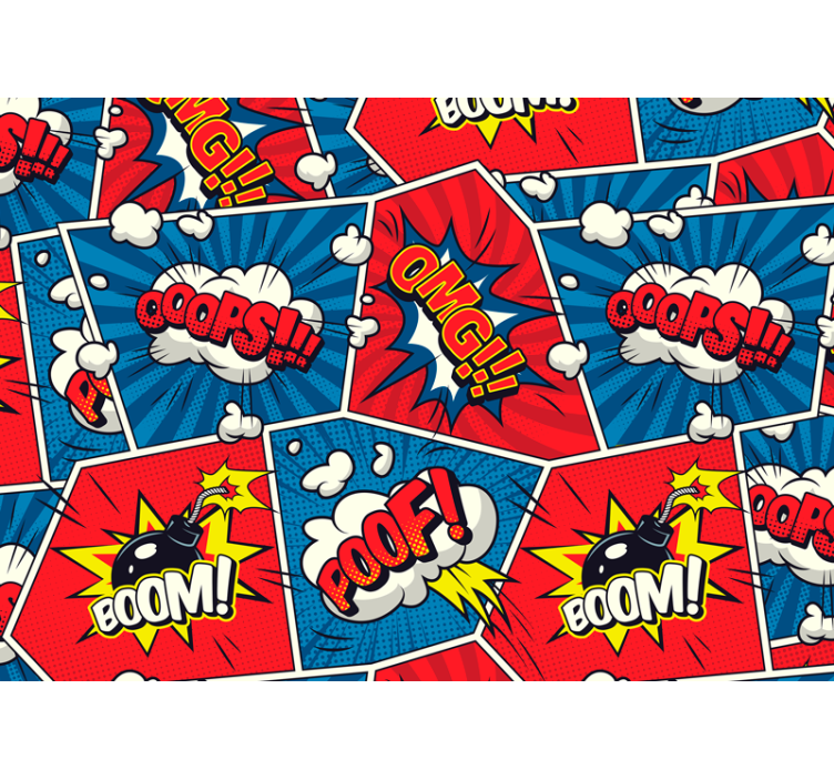 Graffiti wall mural comic speech bubbles design - TenStickers