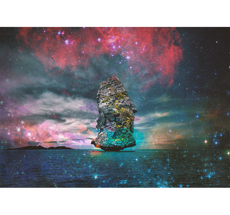 Space mural celestial rock formation - TenStickers