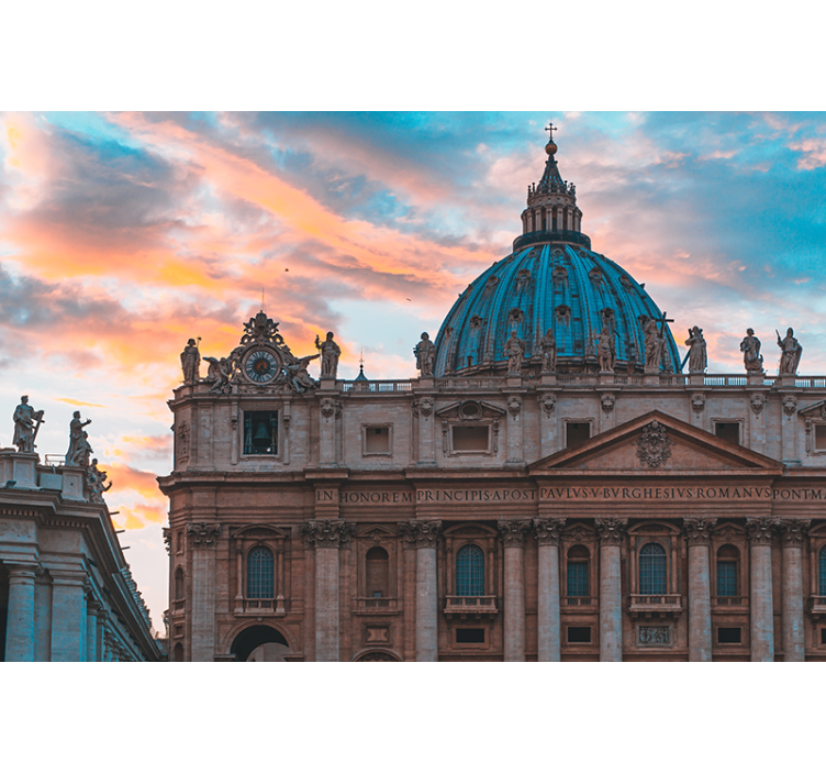 City wall mural st. peter's basilica dome - TenStickers