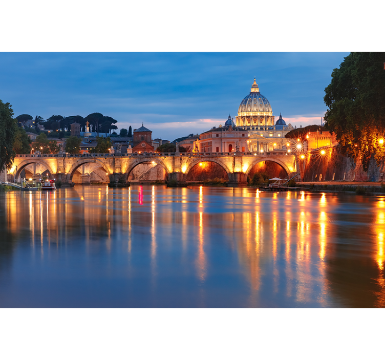 Vatican City reflected wall mural - TenStickers