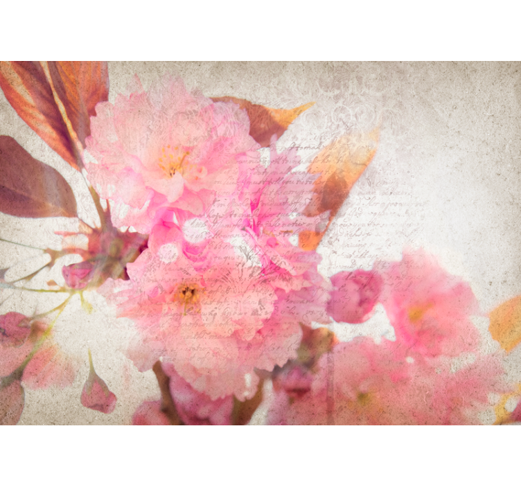 Flower mural cherry blossom wall art - TenStickers