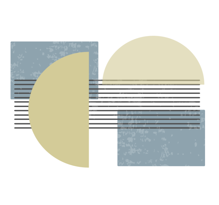 Painting wall mural geometric shapes design - TenStickers