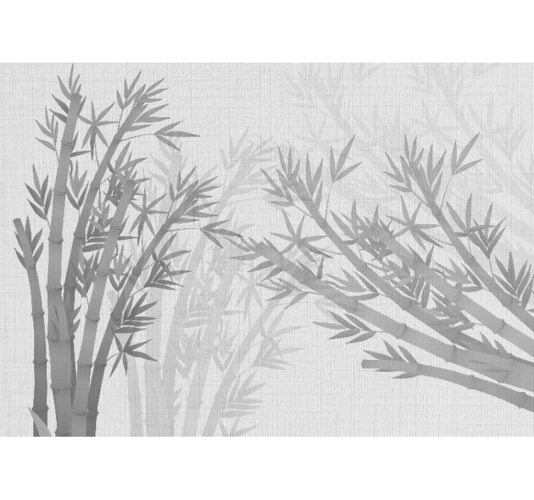 Bamboo wall mural elegant bamboo silhouettes - TenStickers