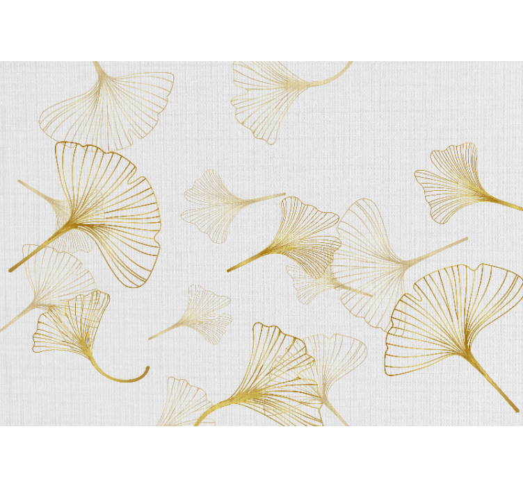 Flower mural ginkgo leaf designs - TenStickers