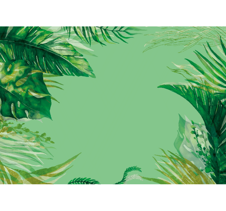 Nature wall mural tropical foliage arrangement - TenStickers