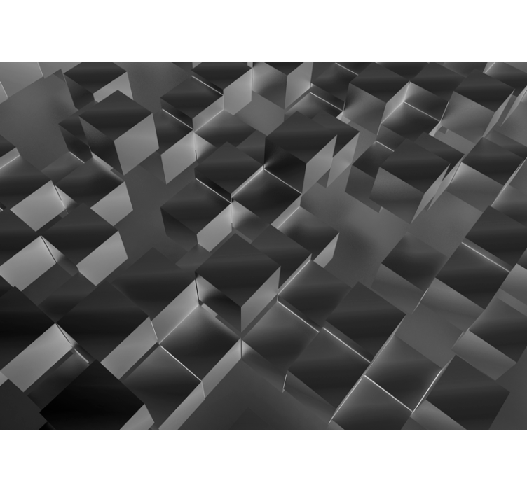 Texture wall mural three dimensional cubes - TenStickers