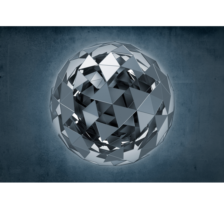 Abstract wall mural geometric sphere art - TenStickers
