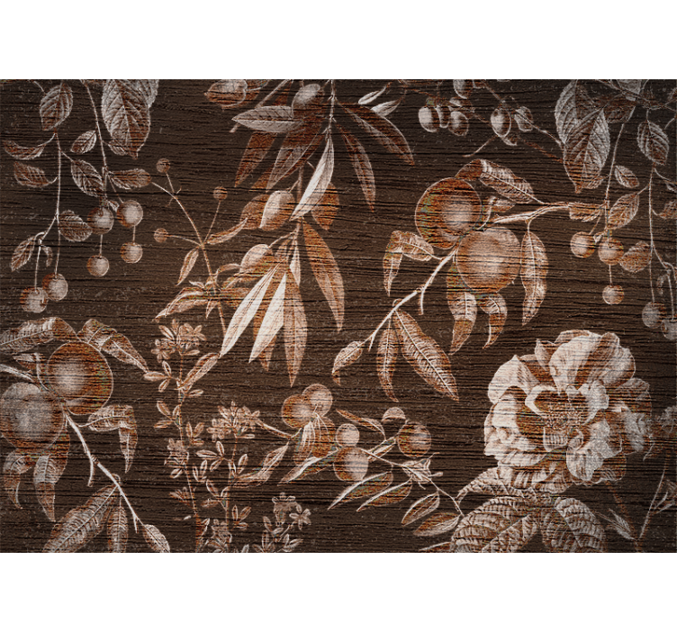 Flower mural floral art design - TenStickers