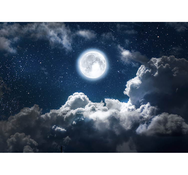 Sky mural lunar evening skies - TenStickers