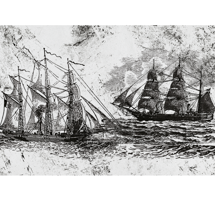 Vehicle mural historic sailing ships - TenStickers