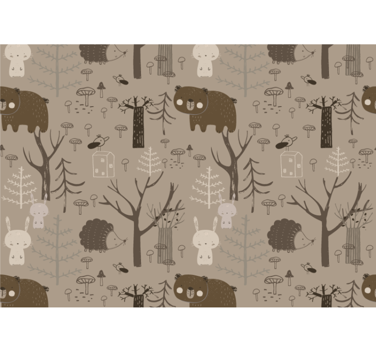 Animal wall mural forest creatures adventure - TenStickers