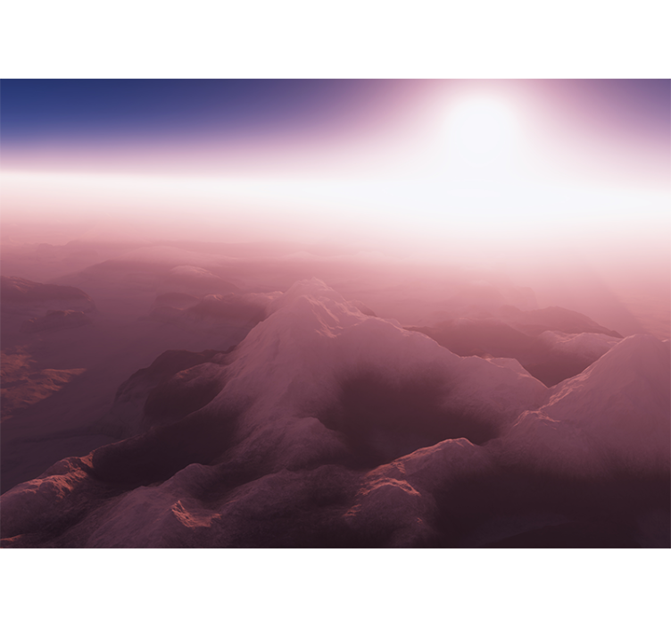 Mountain wall mural serene mountain peak - TenStickers