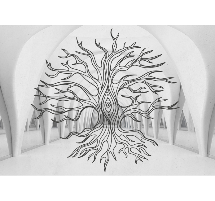Nature wall mural tree symbolism decor - TenStickers