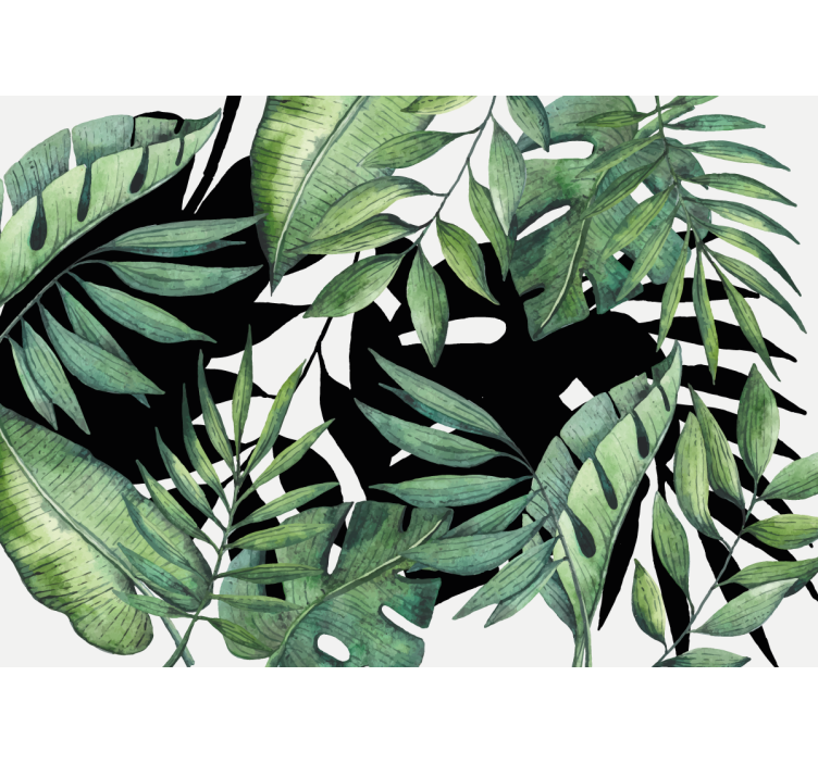 Nature wall mural tropical foliage design - TenStickers