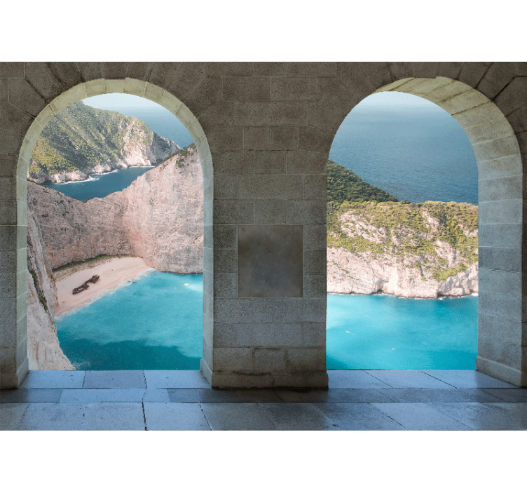 Coastal view arch landscape mural wallpaper - TenStickers