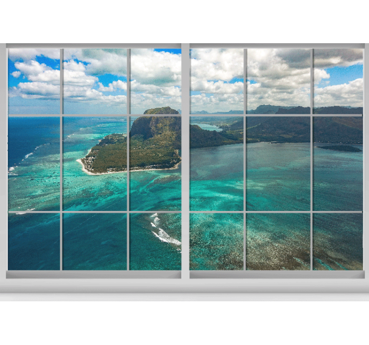 Landscape mural wallpaper ocean view paradise - TenStickers
