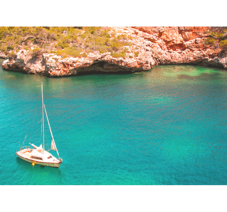 Sailing boat ocean sea mural - TenStickers