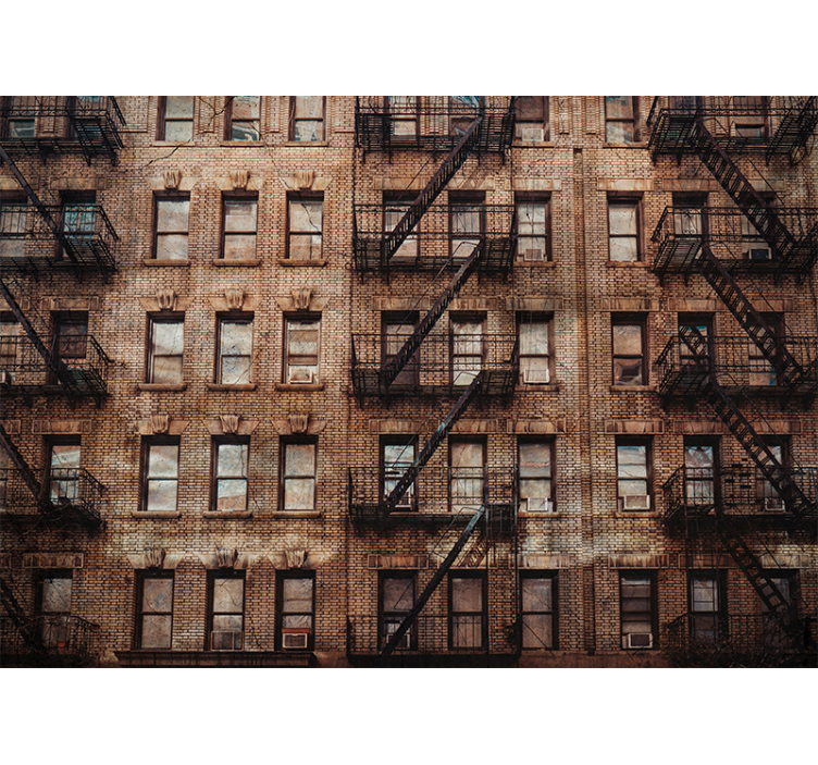 Industrial Themed Houses modern wall mural - TenStickers