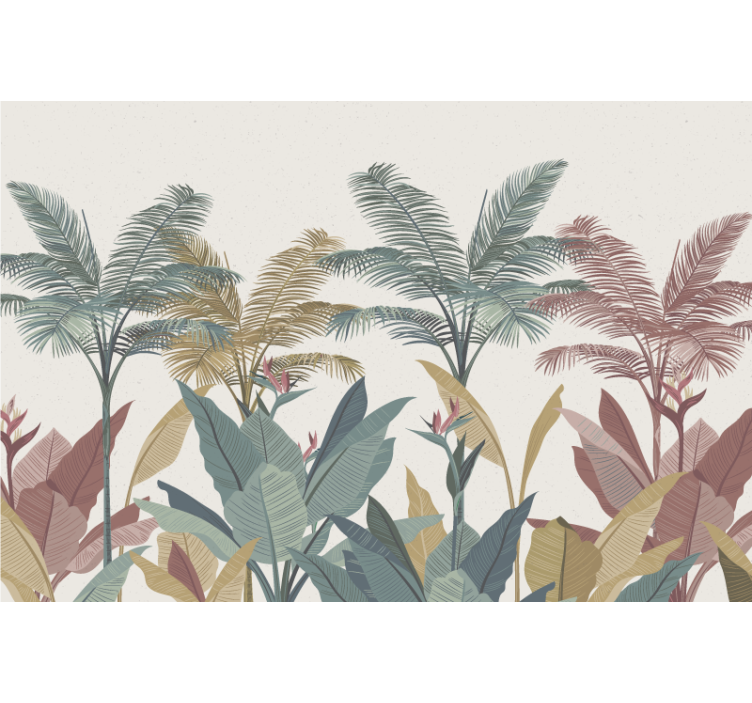 Nature wall mural tropical palm paradise - TenStickers