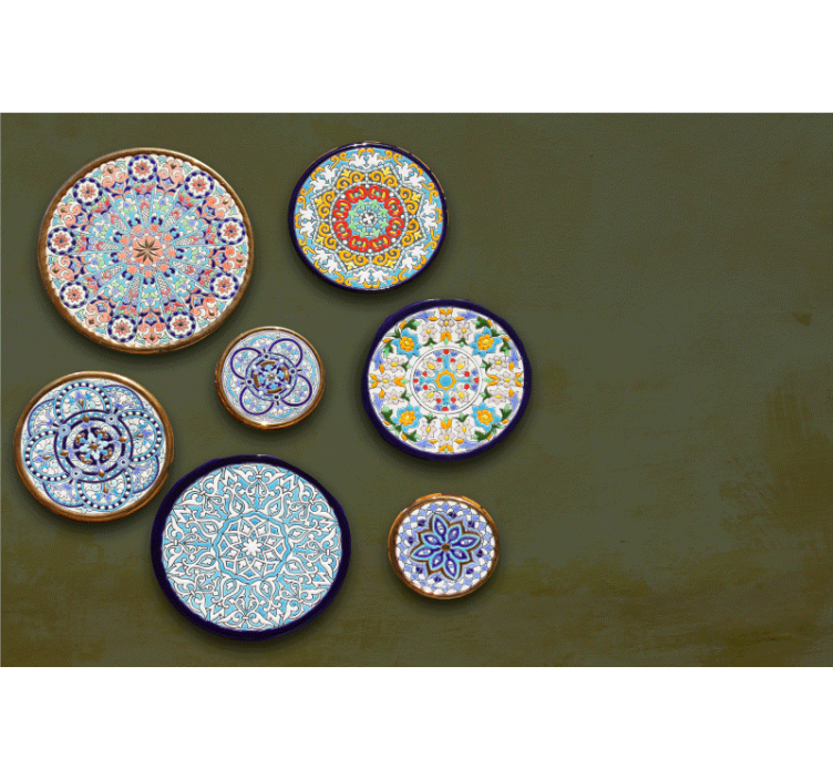 Animal wall mural with detailed circular designs - TenStickers