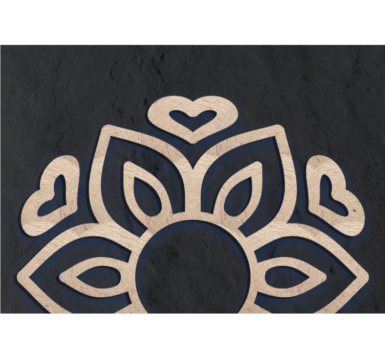 Buddha mural heart lotus artwork - TenStickers
