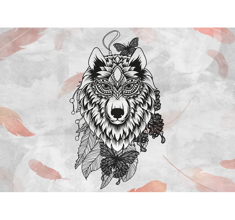 Teenage wall mural wolf art decoration - TenStickers