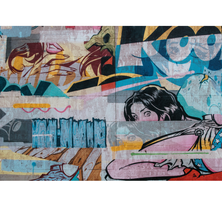 Original colorful graffiti Urban art wall mural - TenStickers