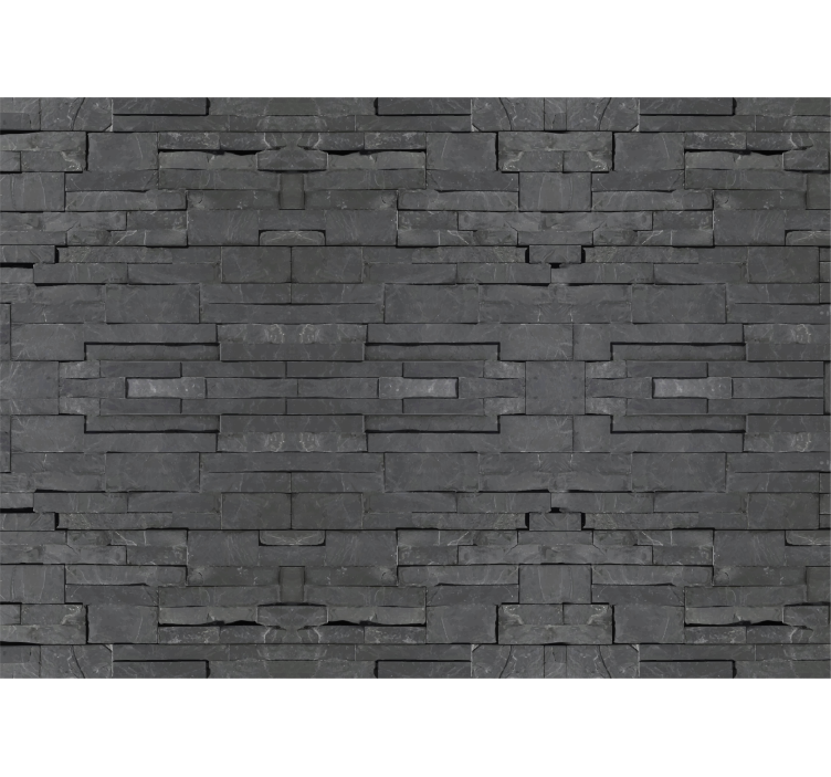 Black brick texture mural for wall - TenStickers