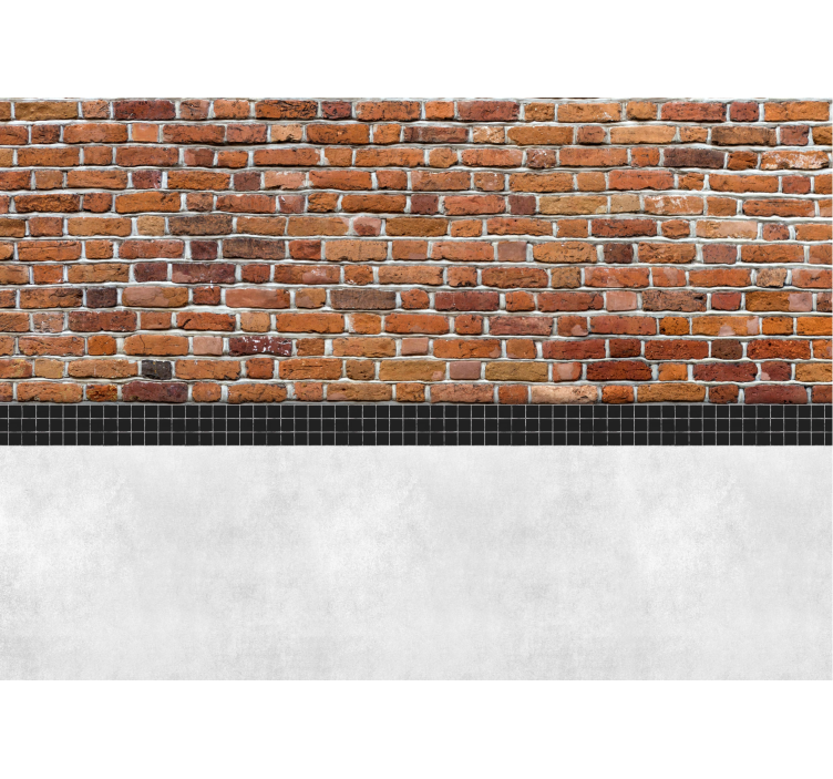 Red brick tile mural for wall - TenStickers