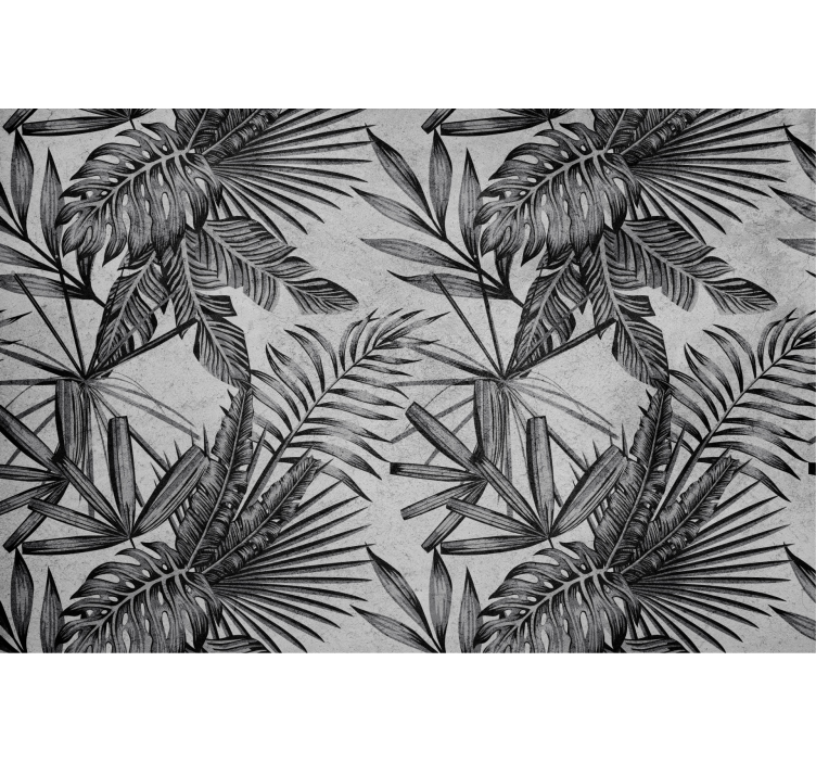 Concrete plants wall mural wallpaper - TenStickers