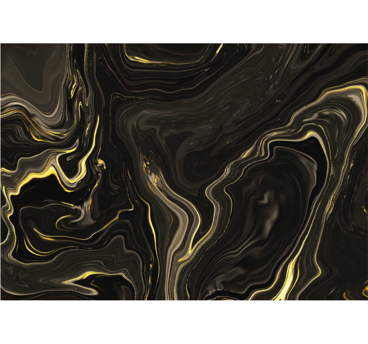 Black and gold marble Bathroom Mural - TenStickers