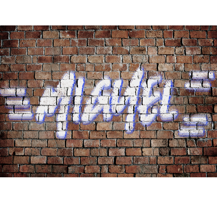 Brick grafitti with name Teenage wall mural - TenStickers