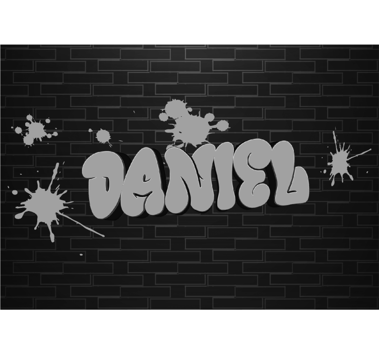 Wall grafitti with name Teenage wall murals - TenStickers