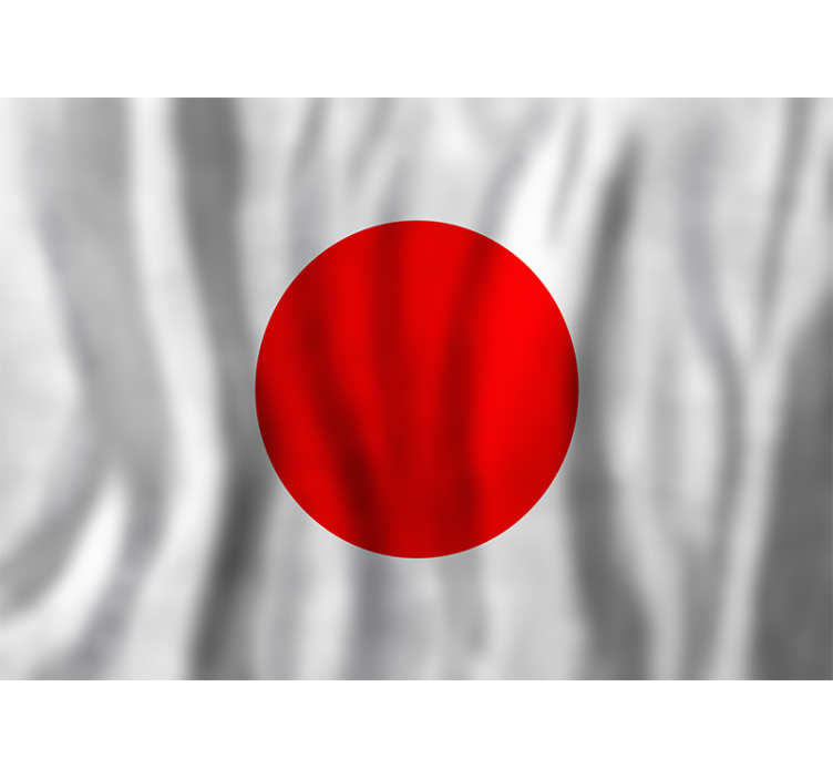 japanese flag wall mural - TenStickers