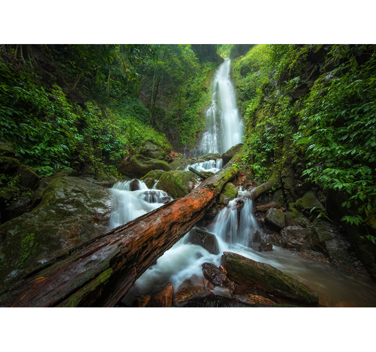 Waterfall mural serene waterfall cascade - TenStickers