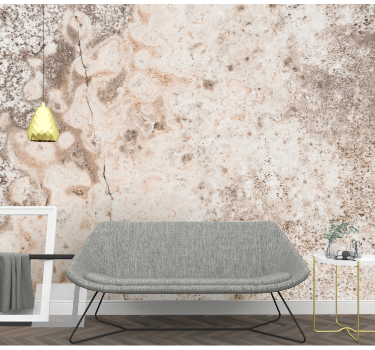 3D irregular brown and grey Wall Mural - TenStickers