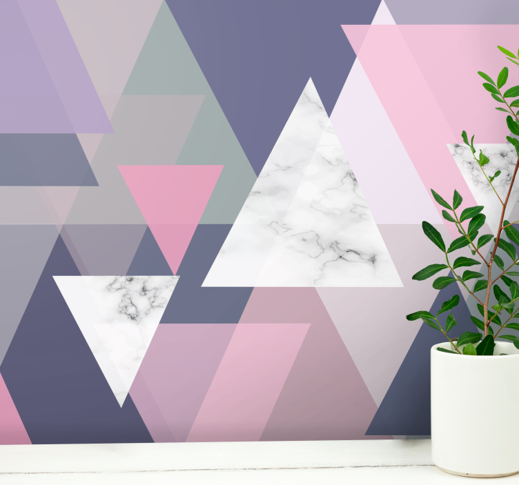 3D wall art triangles Wall Mural - TenStickers