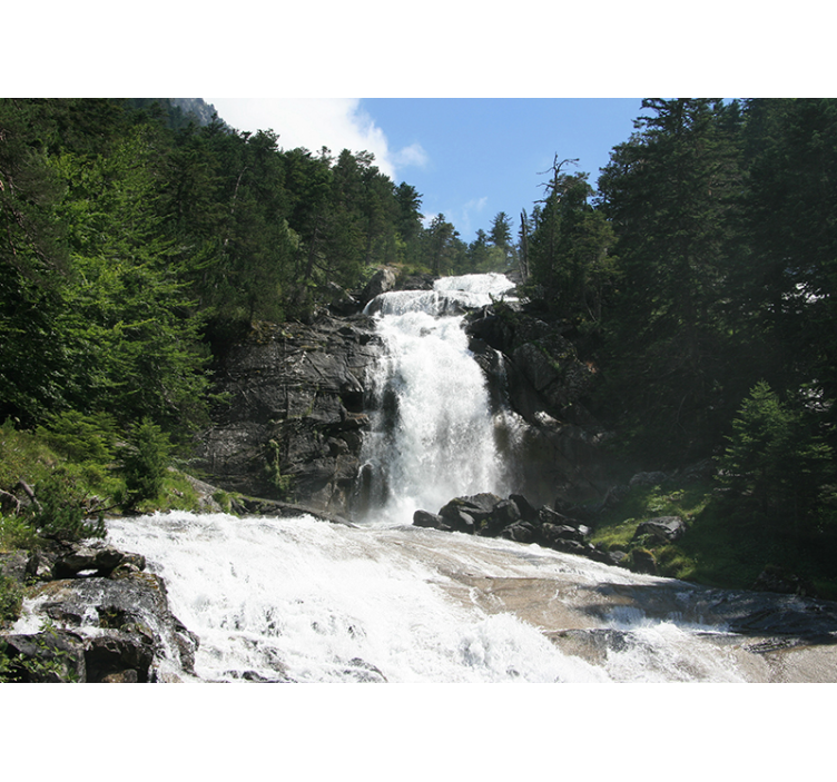 Cascading Scenery waterfall mural - TenStickers