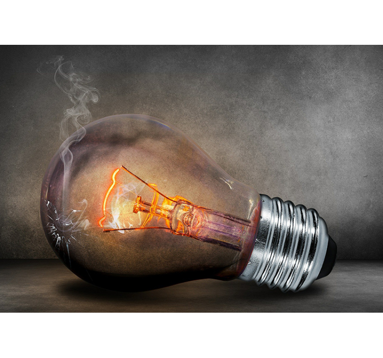 Burned lamp modern wall mural wallpaper - TenStickers