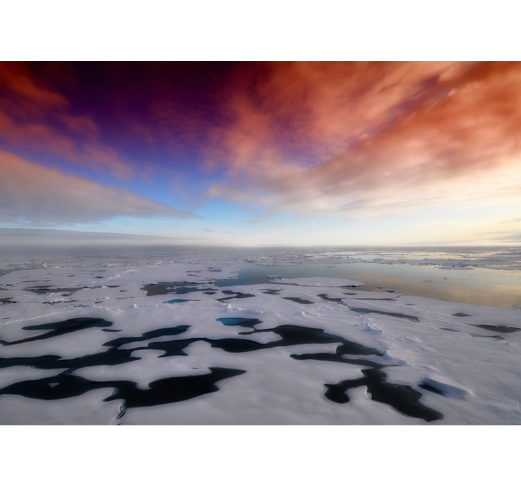 Arctic Ocean Vista landscape mural wallpaper - TenStickers