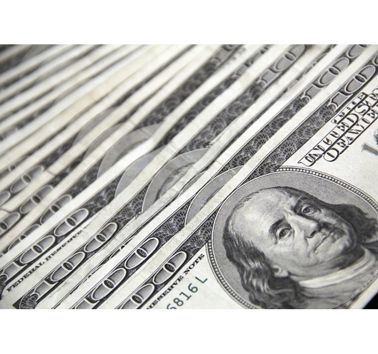 100 Dollars Bank Notes photo wall mural - TenStickers