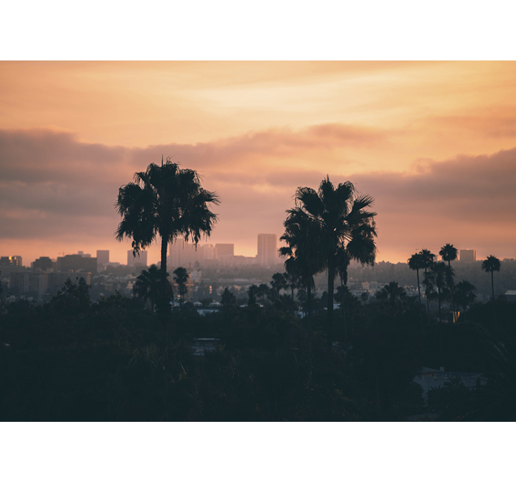 Wall mural Los Angeles sunset - TenStickers