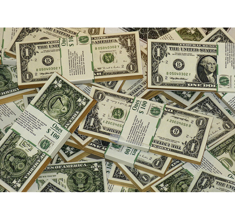 US Dollars modern wall mural wallpaper - TenStickers