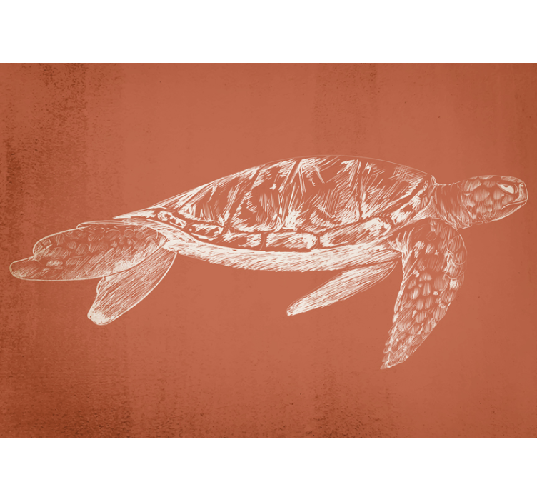 Beautiful Sea Turtle animal wall mural - TenStickers