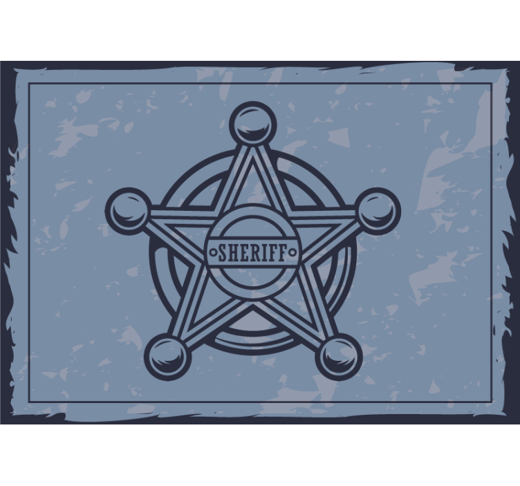 Cowboy Star vintage wall mural - TenStickers