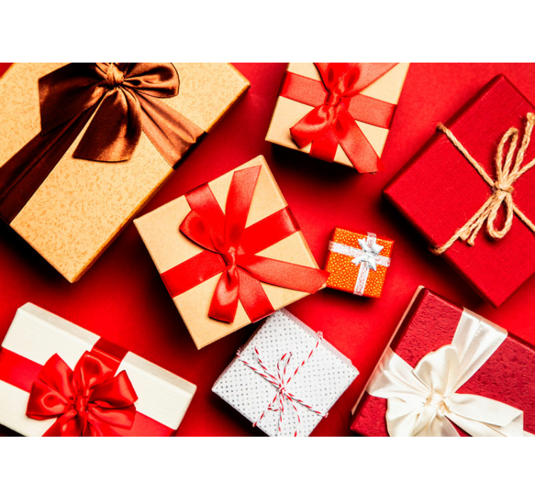 Festive Gift Arrangement christmas mural - TenStickers