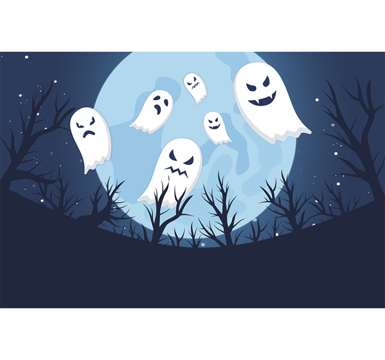 Spooky Ghost Party halloween mural - TenStickers
