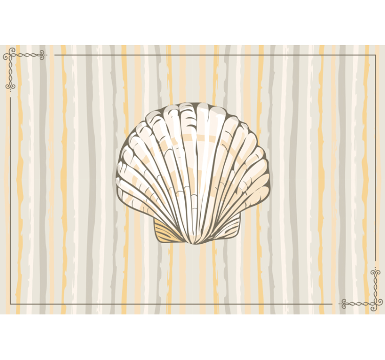 Seashell Floral Design wall mural - TenStickers